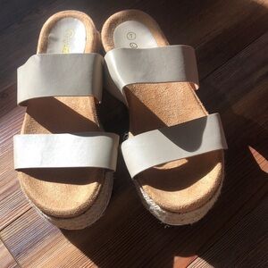 Stylish Beige Platform Sandals